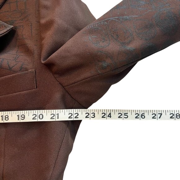 Snowmilk Streetwear Brown Blazer Painted w/Original Snowmilk Design - Picture 13 of 15